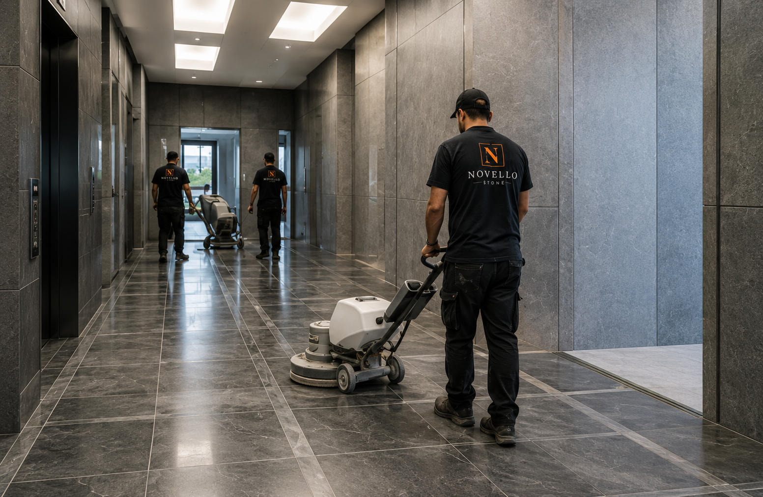 Tiling work on an exterior surface